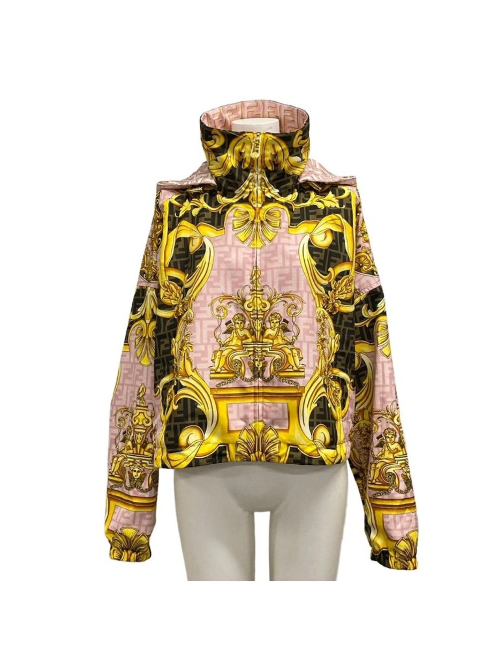 Fendi Jacket Pink White Multi XS